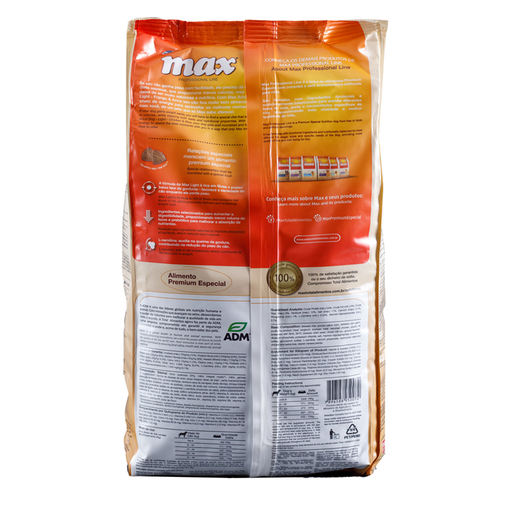 Max Comida Para Perro Adulto Light Pollo Y Arroz