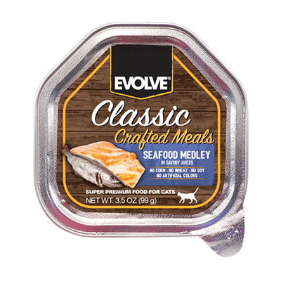 Evolve comida para Gato Classic Crafted Meals Seafood Medley x 3.5 oz