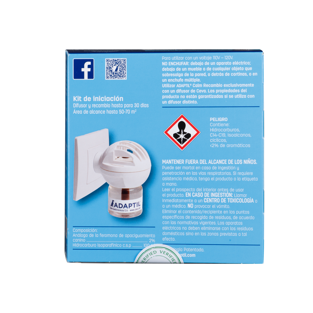 Difusor Para Perros Adaptil Calm + Recarga x 48 ml
