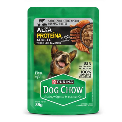Purina® Dog Chow® Comida Húmeda para Perro Alta Proteína x 85 gr