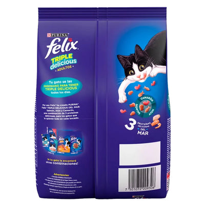 Purina® Felix® Comida para Gatos Adulto Triple delicious Mar