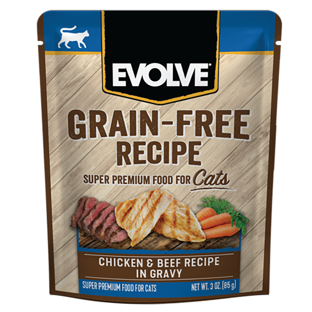 Evolve Comida para Gato Grain Free Pouch Pollo y Res x 85 gr