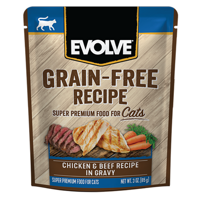 Evolve Comida para Gato Grain Free Pouch Pollo y Res x 85 gr