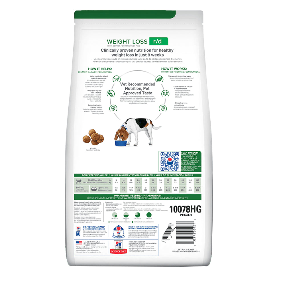 Hills Comida Para Perro Prescription Diet Reducción De Peso R/D Pollo