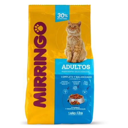 Alimento para gatos adultos MIRRINGO Original