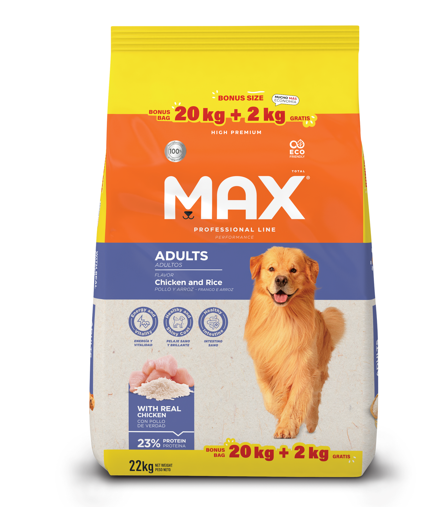 Max Comida Para Perro Adulto Razas Grandes Performance Pollo