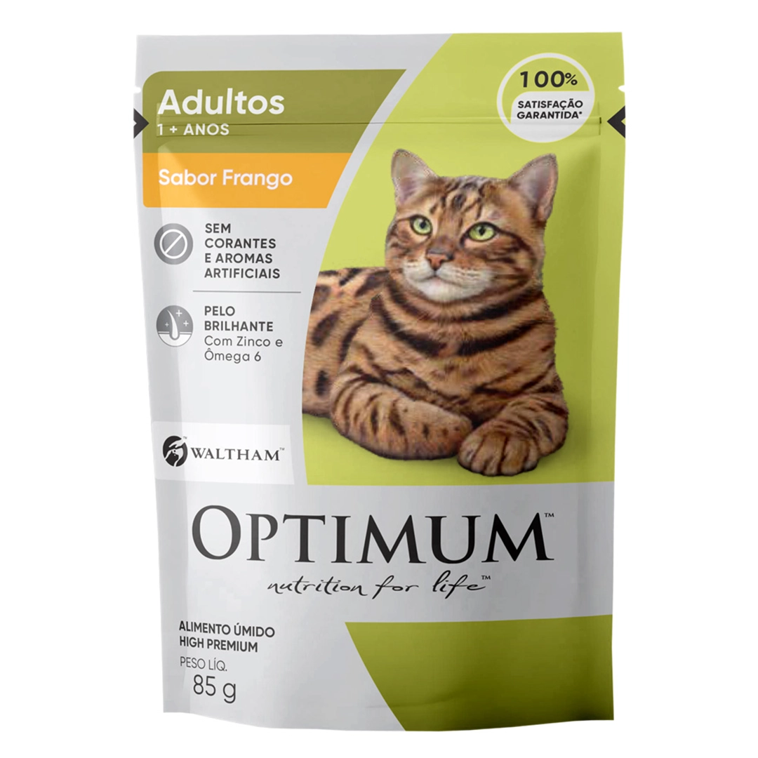 Optimum Comida Húmeda para Gato Sabor a Pollo x 85 gr