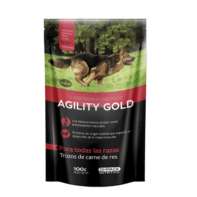 Agility Gold Comida Húmeda para Perros Trozos de Carne