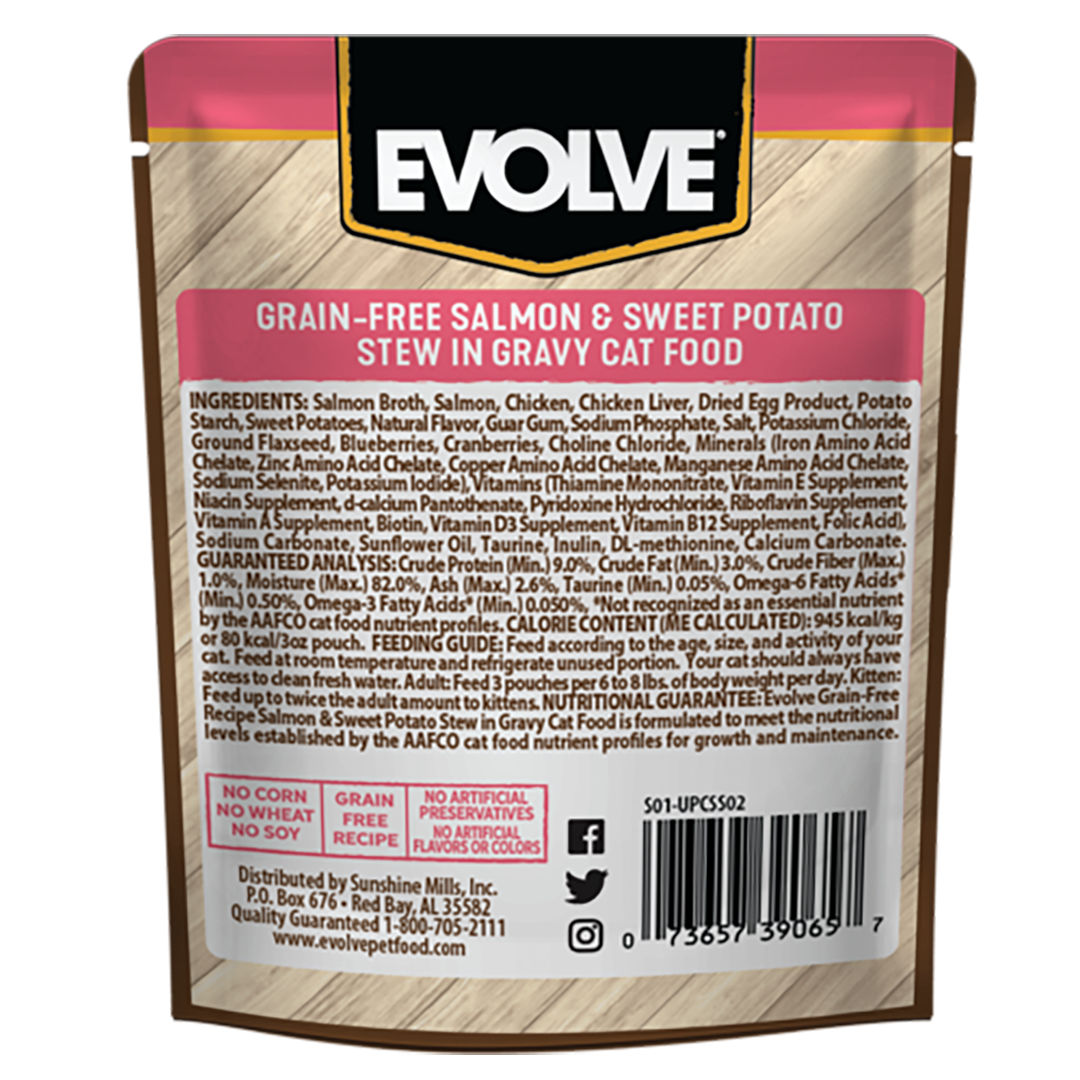 Evolve Comida para Gato Grain Free Pouch Salmón x 85 gr