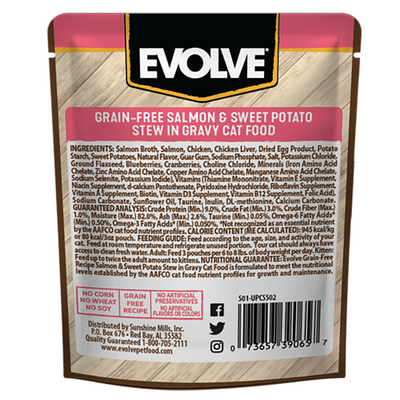 Evolve Comida para Gato Grain Free Pouch Salmón x 85 gr