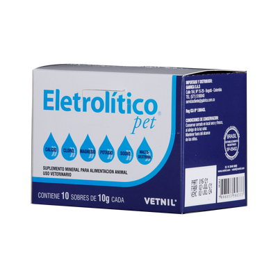 Suplemento Electrolítico Pet Para Perro Y Gato x 10 gr