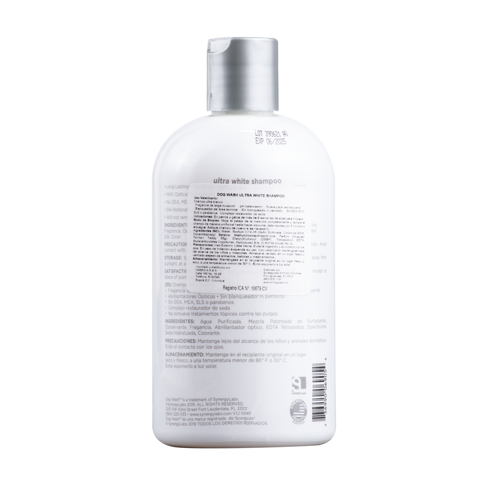 Shampoo Para Perros Y Gatos Dog Wash Ultra-White x 12 oz