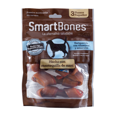Smartbones Snack Para Perros Pequeños Mantequilla de Mani x 3 u