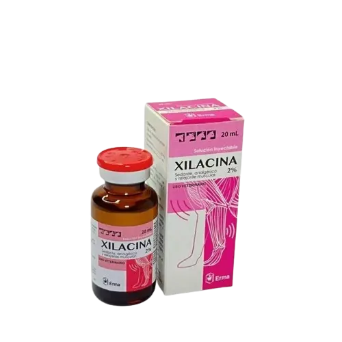 Xilacina 2% solución inyectable de 20 mL para sedación, analgesia y relajación muscular en animales