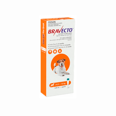 Bravecto Antipulgas y Garrapatas para Perros 4.5 – 10 Kg - Tableta Masticable