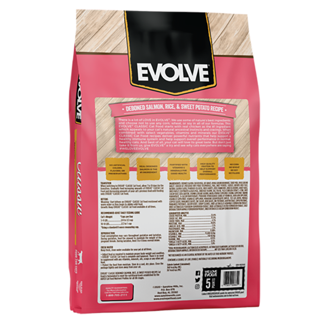 Evolve Comida para Gato Classic Salmón, Arroz y Batata