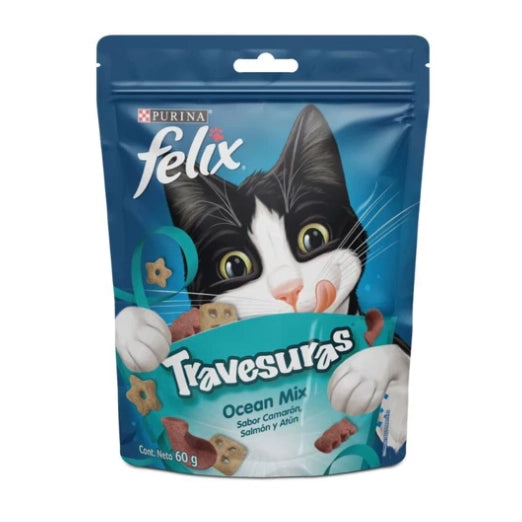 Purina® Felix® Snack para Gatos Adultos de Todas las Razas Travesuras® Ocean Mix x 60 gr