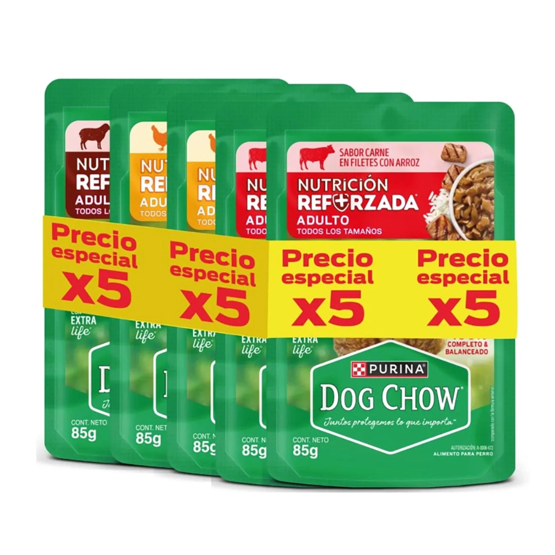 Purina® Dog Chow® Comida Húmeda para Perro Multipack 5 x 85 gr