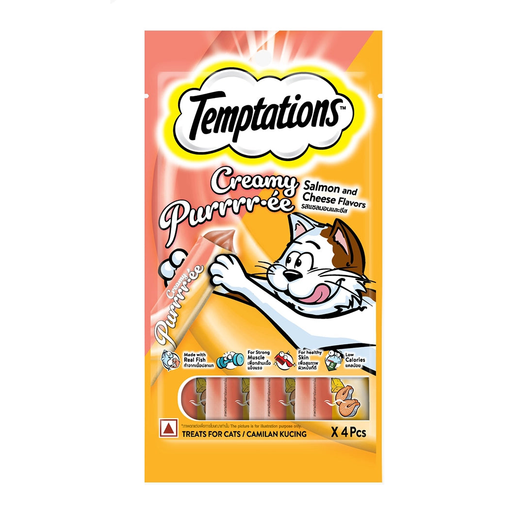 Whiskas Creamy Temptations Salmón y Queso x 48 gr